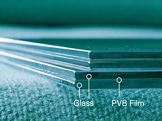 Laminated glass cross section